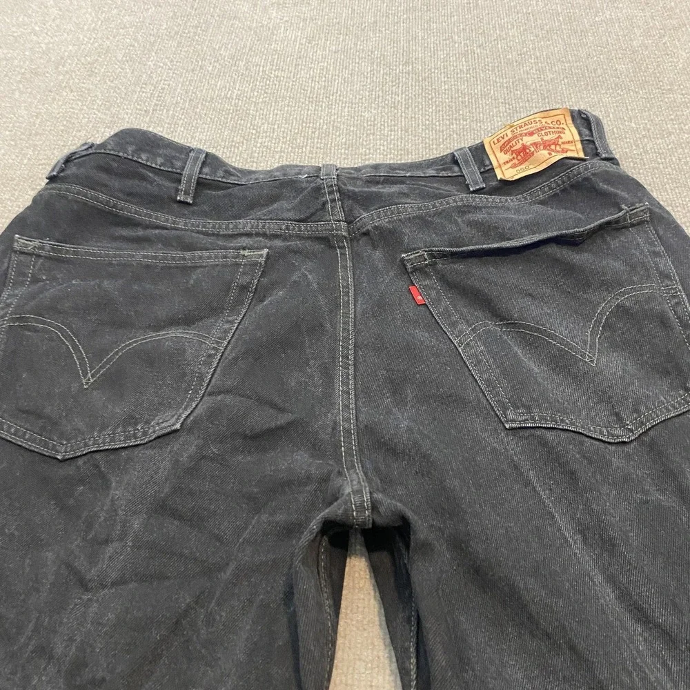 Levis Jeans Faded Black Relaxed Vintage 550 Mens 40x32 Tapered Denim 90s